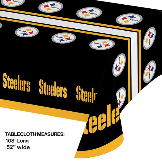 Pittsburgh Steelers Plastic Table Cover, 54" X 102" - 757 Sports Collectibles