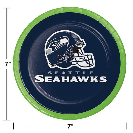 Seattle Seahawks Dessert Plates, 8 ct - 757 Sports Collectibles