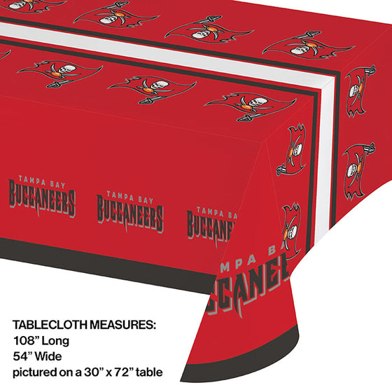 Tampa Bay Buccaneers Plastic Table Cover, 54" X 102" - 757 Sports Collectibles