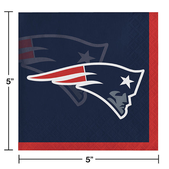 New England Patriots Beverage Napkins, 16 ct - 757 Sports Collectibles