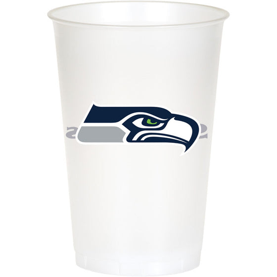 Seattle Seahawks Plastic Cup, 20Oz, 8 ct - 757 Sports Collectibles