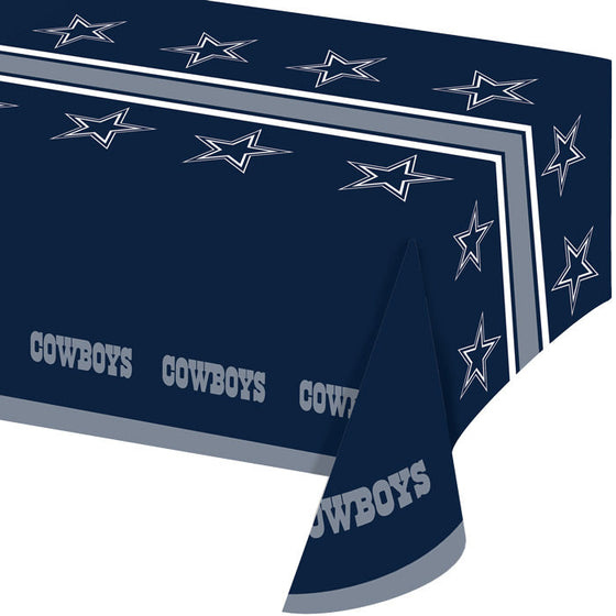 Dallas Cowboys Plastic Table Cover, 54" X 102" - 757 Sports Collectibles