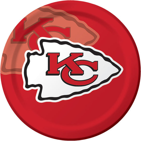 Kansas City Chiefs 8.75 inch Paper Plates, 8 ct - 757 Sports Collectibles
