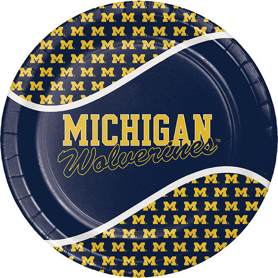 Michigan Wolverines Paper Plates, 8 ct - 757 Sports Collectibles
