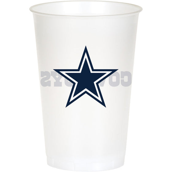 Dallas Cowboys Plastic Cup, 20Oz, 8 ct - 757 Sports Collectibles