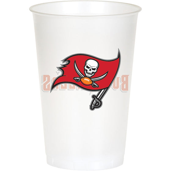 Tampa Bay Buccaneers Plastic Cup, 20Oz, 8 ct - 757 Sports Collectibles