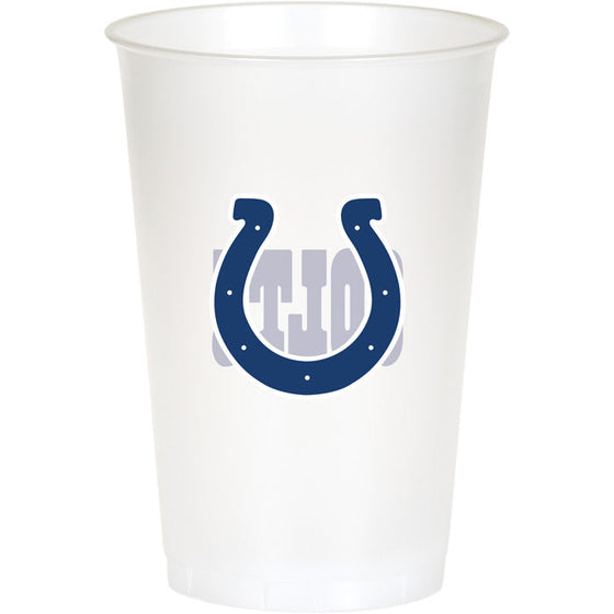 Indianapolis Colts Plastic Cup, 20Oz, 8 ct - 757 Sports Collectibles