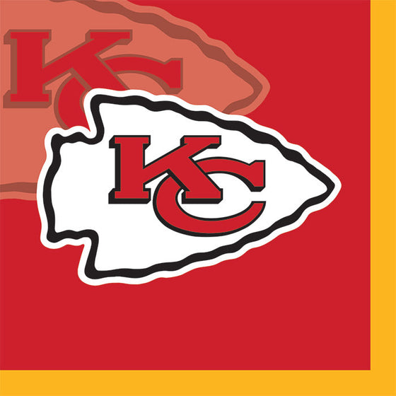 Kansas City Chiefs Beverage Napkins, 16 ct - 757 Sports Collectibles