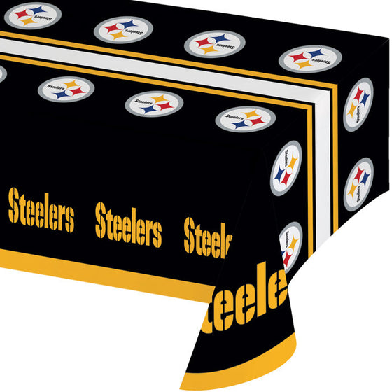 Pittsburgh Steelers Plastic Table Cover, 54" X 102" - 757 Sports Collectibles