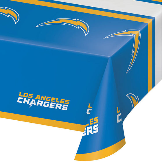 Los Angeles Chargers Plastic Tablecover, 54" x 102" 1ct - 757 Sports Collectibles