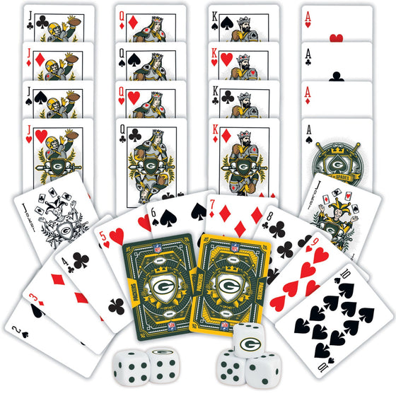 Green Bay Packers - 2-Pack Playing Cards & Dice Set - 757 Sports Collectibles