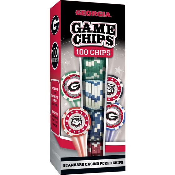 Georgia Bulldogs 100 Piece Poker Chips - 757 Sports Collectibles