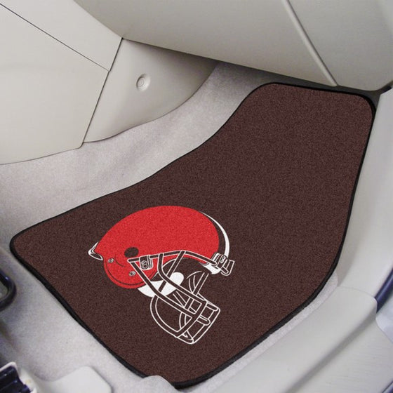 Cleveland Browns Carpet Car Mat Set