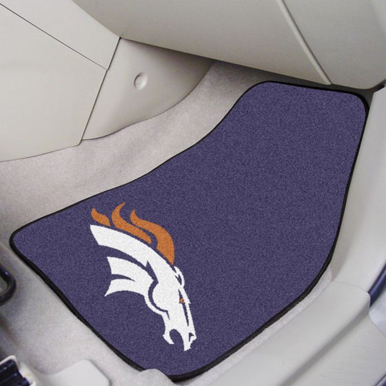 Denver Broncos Carpet Car Mat Set