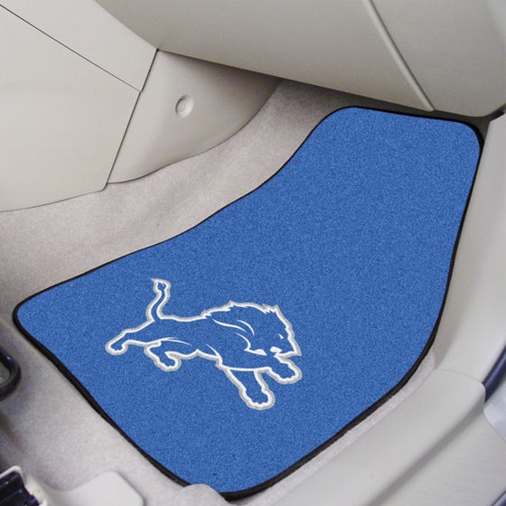 Detroit Lions Carpet Car Mat Set