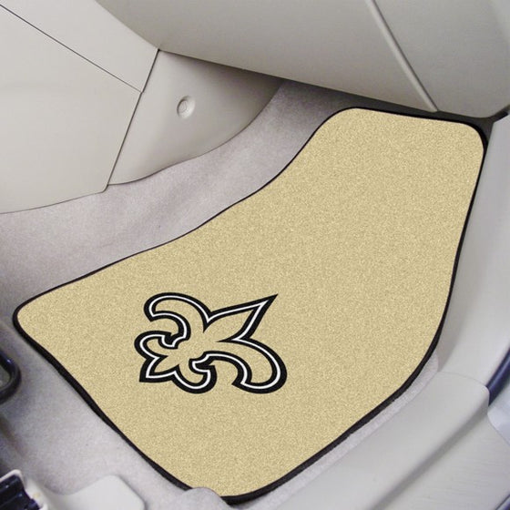 New Orleans Saints Carpet Car Mat Set