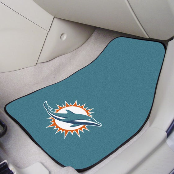 Miami Dolphins Carpet Car Mat Set