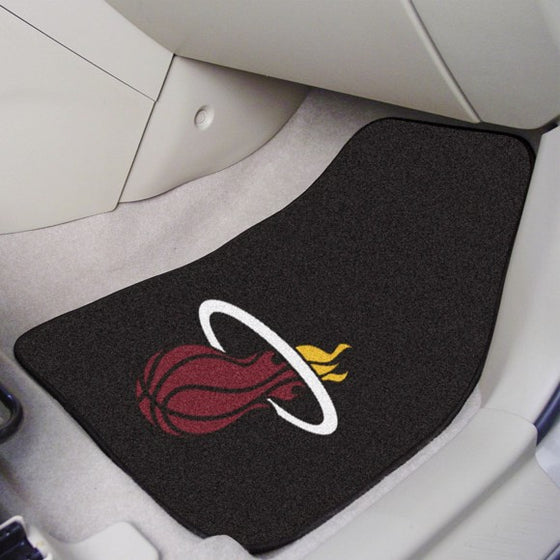 Miami Heat Carpet Car Mat Set (Style 2)