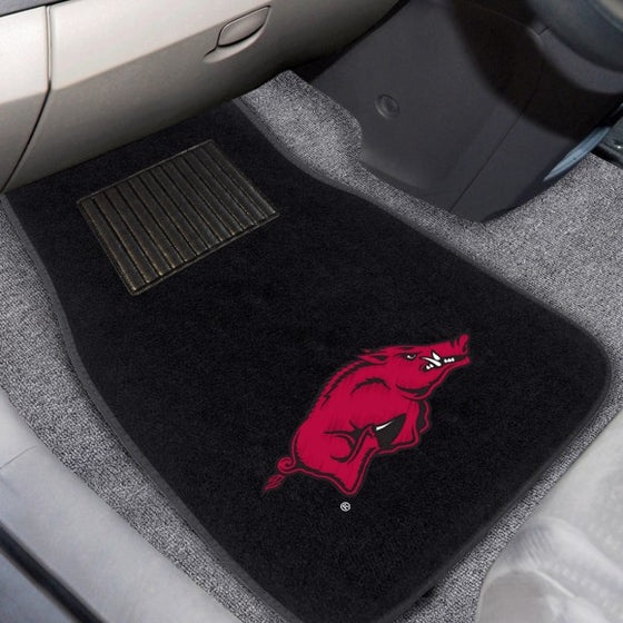 Arkansas Embroidered Car Mat Set