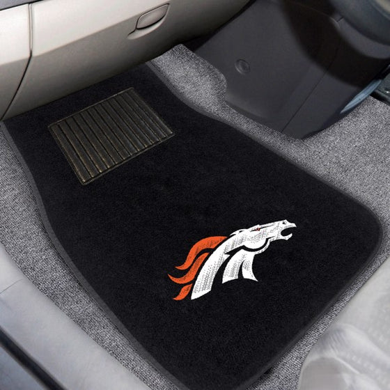 Denver Broncos Embroidered Car Mat Set