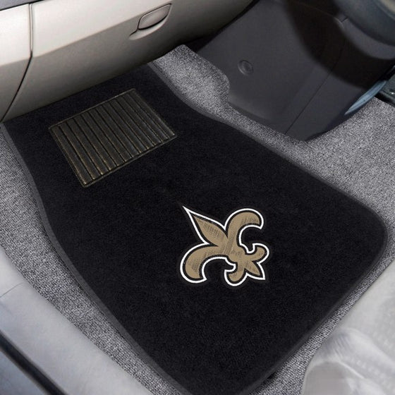 New Orleans Saints Embroidered Car Mat Set