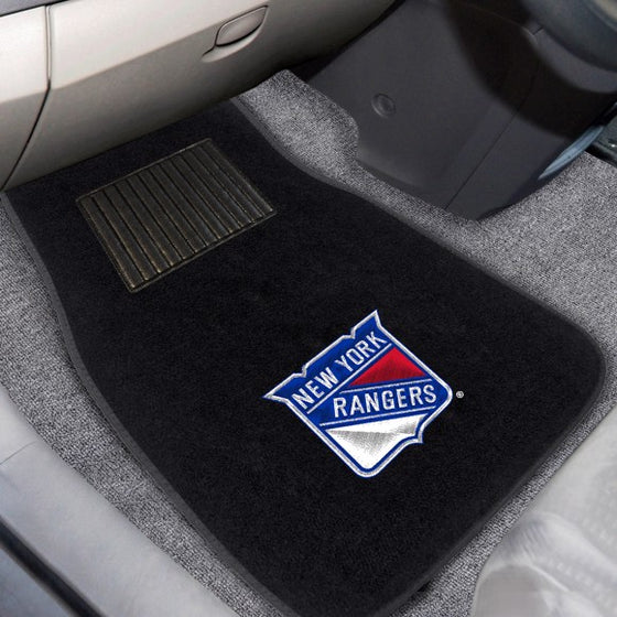 New York Rangers Embroidered Car Mat Set