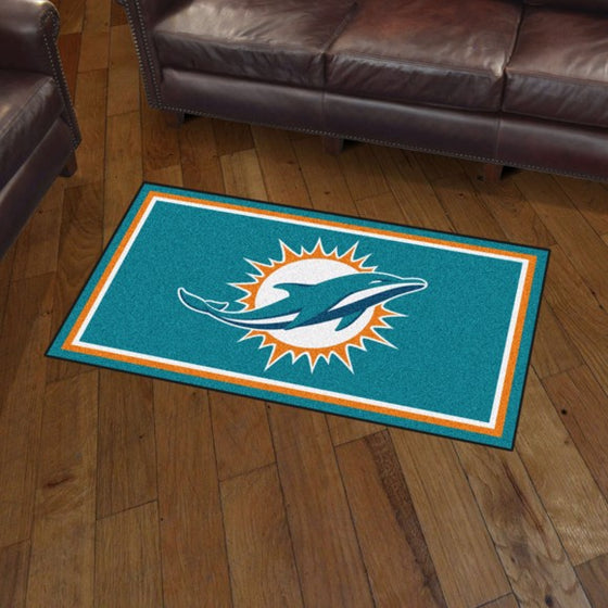 Miami Dolphins 3'x5' Plush Rug