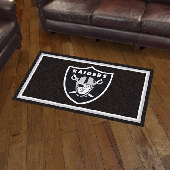 Oakland Raiders 3'x5' Plush Rug