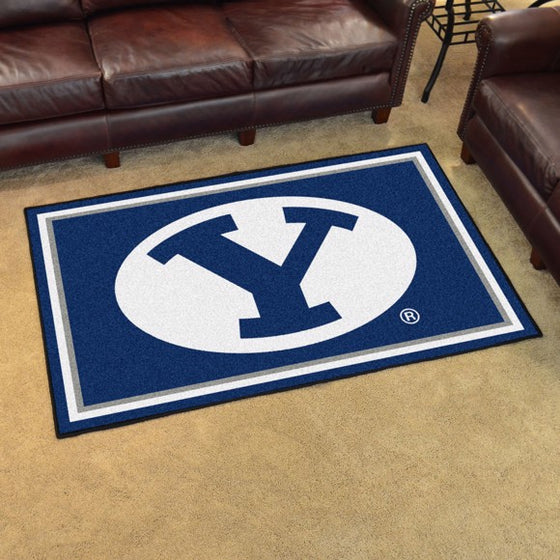 Brigham Young 4'x6' Plush Rug