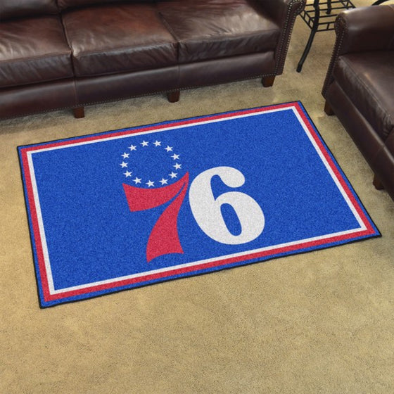 Philadelphia 76ers 4'x6' Plush Rug