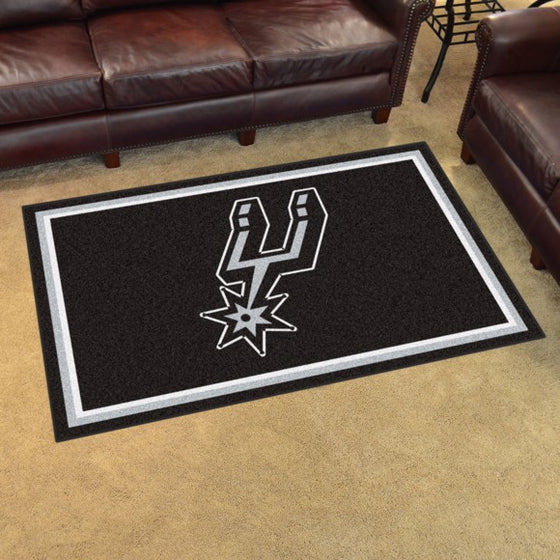 San Antonio Spurs 4'x6' Plush Rug