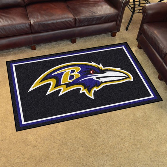 Baltimore Ravens 4'x6' Plush Rug