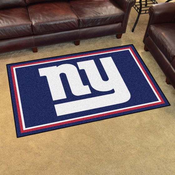 New York Giants 4'x6' Plush Rug