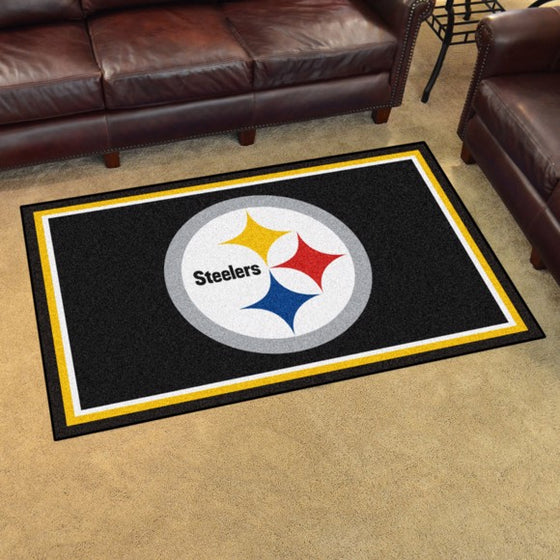 Pittsburgh Steelers 4'x6' Plush Rug