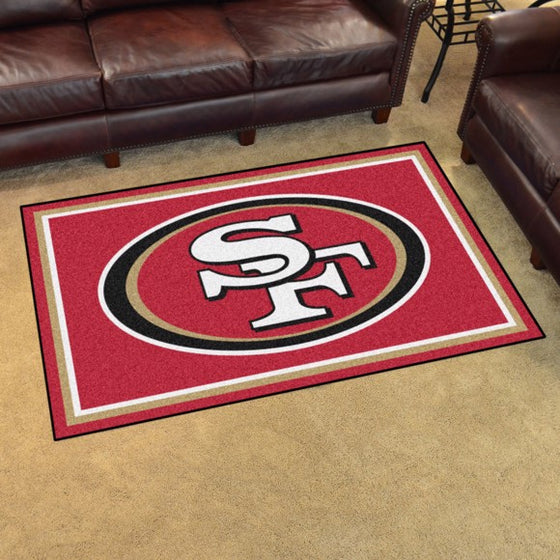 San Francisco 49ers 4'x6' Plush Rug