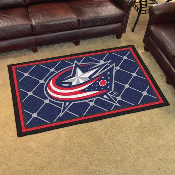 Columbus Blue Jackets 4'x6' Plush Rug