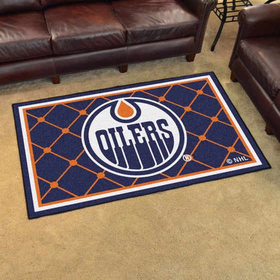 Edmonton Oilers 4'x6' Plush Rug