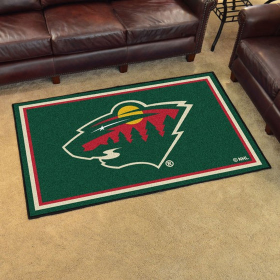 Minnesota Wild 4'x6' Plush Rug