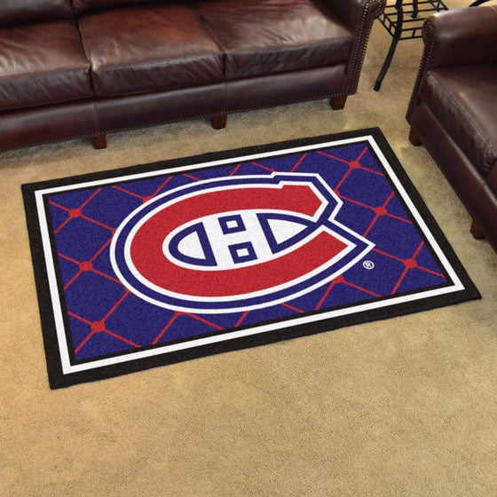 Montreal Canadiens 4'x6' Plush Rug