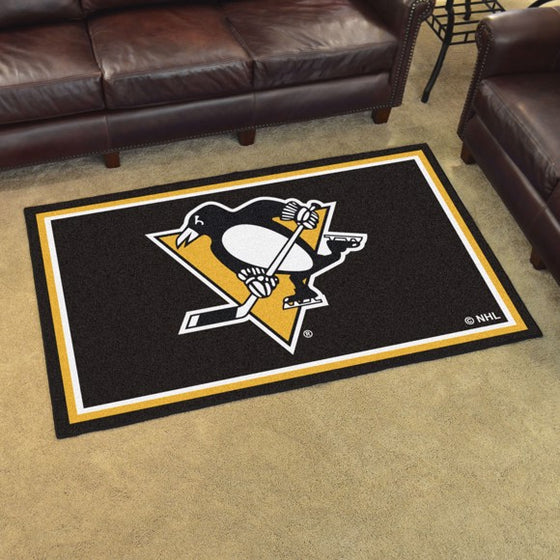 Pittsburgh Penguins 4'x6' Plush Rug