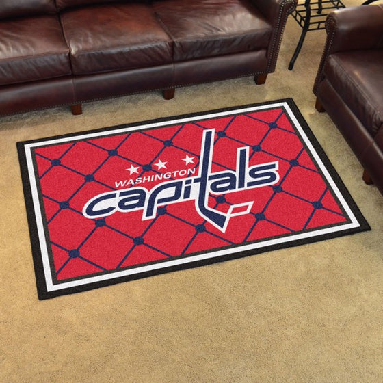 Washington Capitals 4'x6' Plush Rug