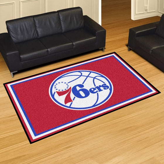 Philadelphia 76ers 5'x8' Plush Rug