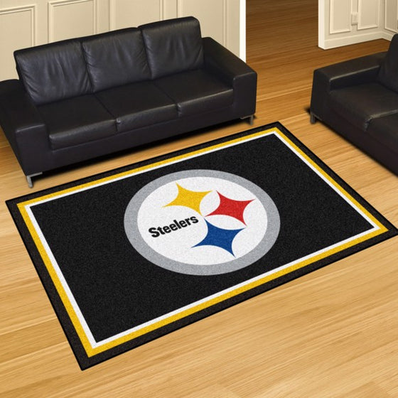 Pittsburgh Steelers 5'x8' Plush Rug