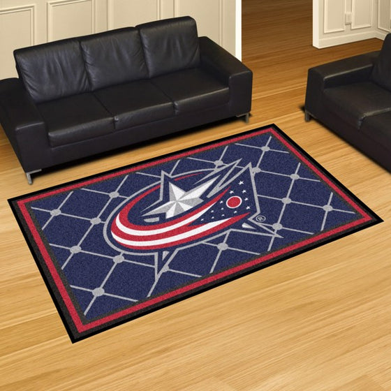 Columbus Blue Jackets 5'x8' Plush Rug