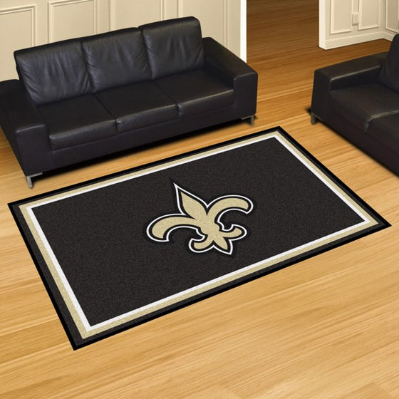 New Orleans Saints 8'x10' Plush Rug