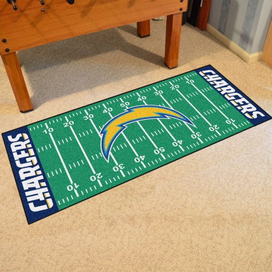 Los Angeles Chargers Football Field Runner (Style 1)