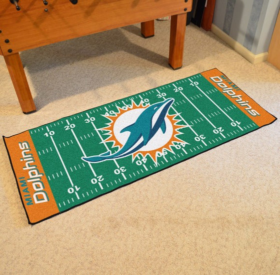 Miami Dolphins Football Field Runner (Style 1)