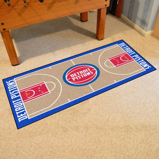 Detroit Pistons NBA Court Large Runner