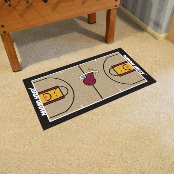 Miami Heat NBA Court Large Runner