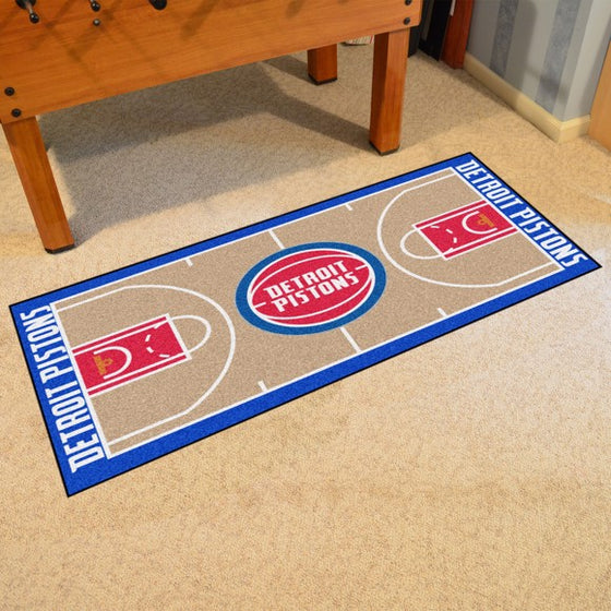 Detroit Pistons NBA Court Runner